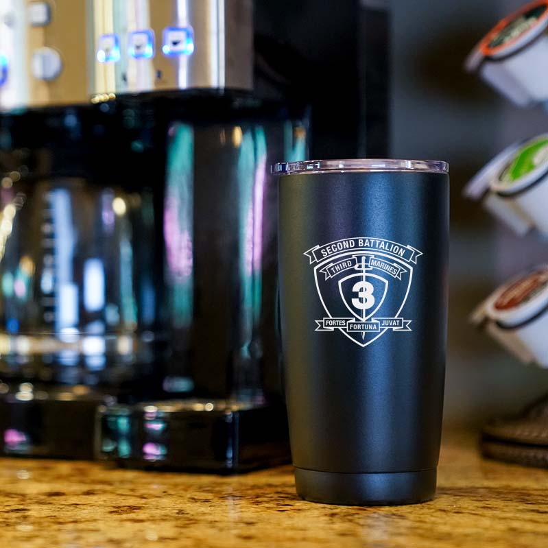 Second Battalion Third Marines Unit Logo tumbler, 2/3 coffee cup, 2d Bn 3rd Marines USMC, Marine Corp gift ideas, USMC Gifts for men or women 20oz
