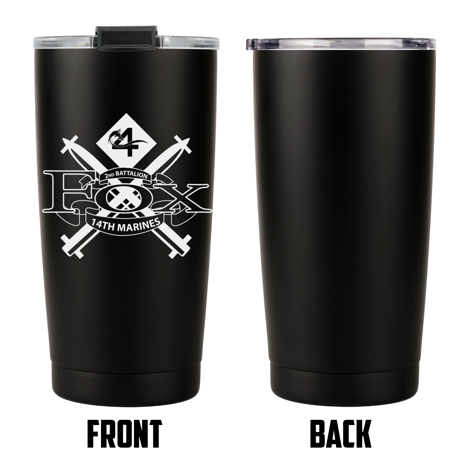 Fox Co 2nd Battalion 14th Marines Unit Logo Tumblers- 20 OZ