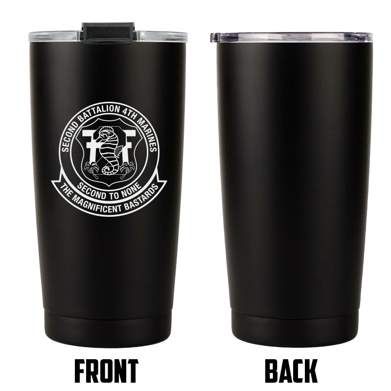 Second Battalion Fourth Marines Unit Logo tumbler, 2/4 coffee cup, 2nd Bn 4th Marines USMC, Marine Corp gift ideas, USMC Gifts for women 20oz