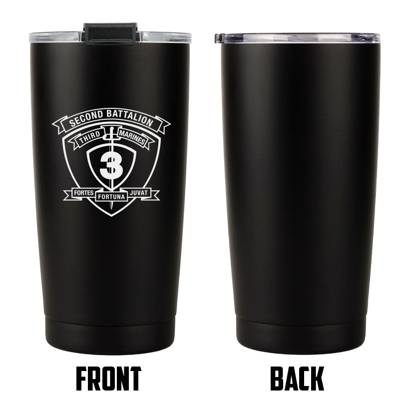 Second Battalion Third Marines Unit Logo tumbler, 2/3 coffee cup, 2d Bn 3rd Marines USMC, Marine Corp gift ideas, USMC Gifts for men or women 20oz