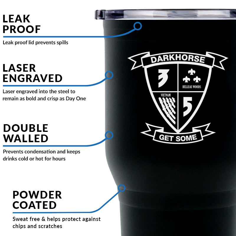 3rd Battalion 5th Marines logo tumbler, 3rd Battalion 5th Marines coffee cup, 3d Battalion 5th Marines USMC, Marine Corp gift ideas, USMC Gifts for women