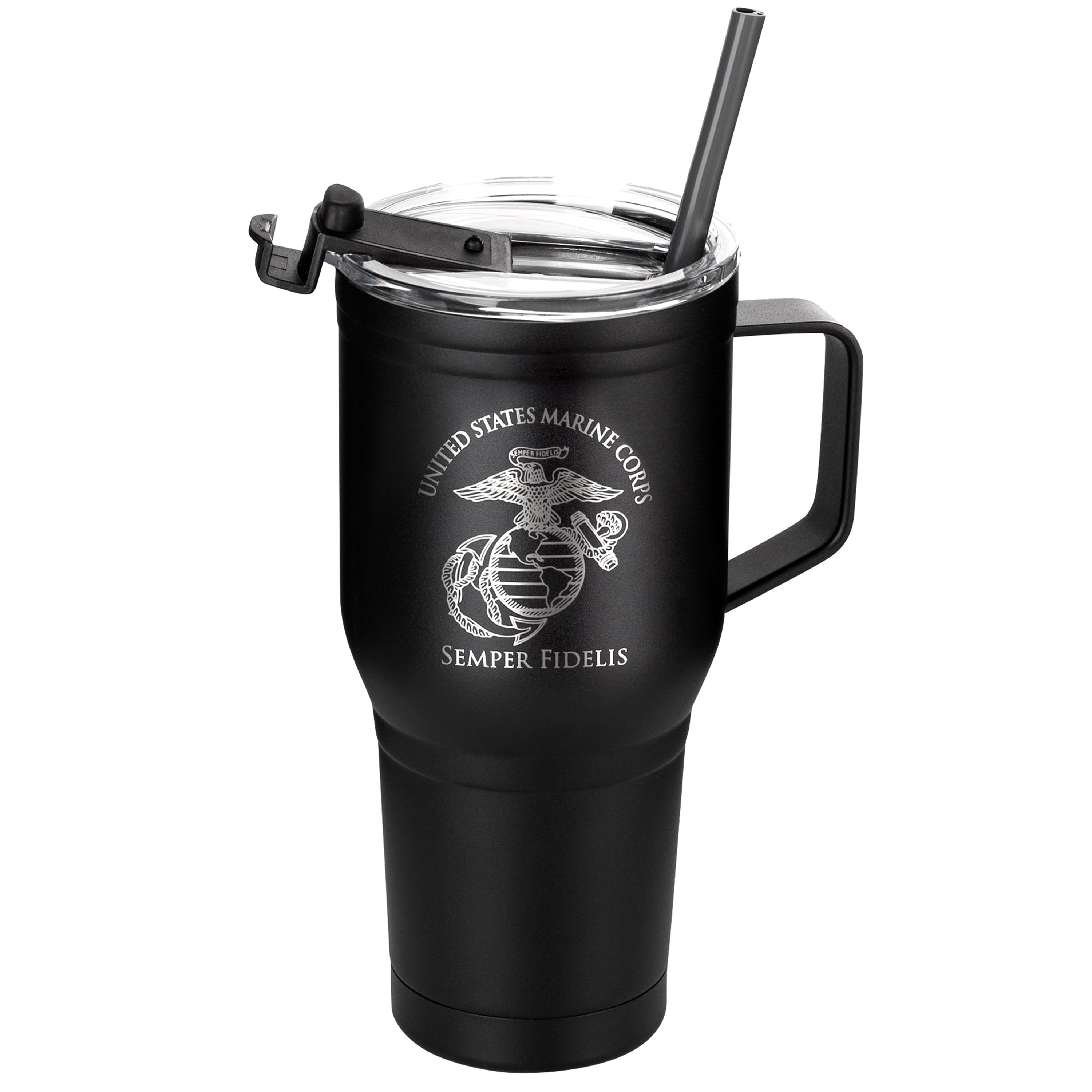 30oz Insulated Stainless Steel Tumbler Travel Mug with Handle