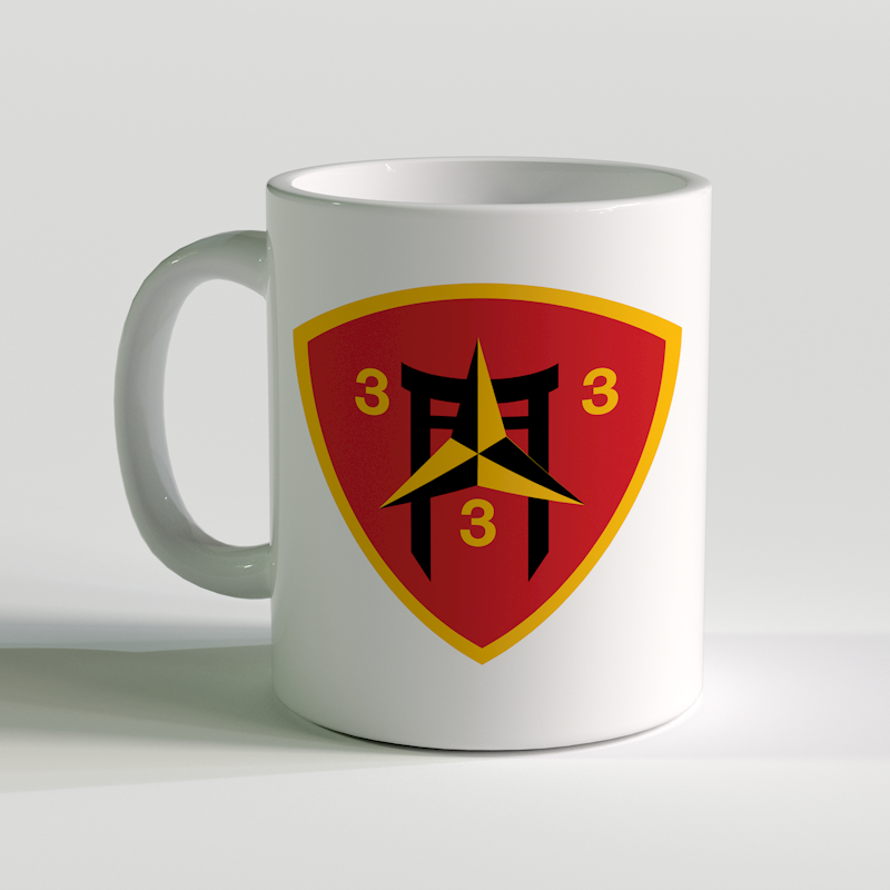 3/3 unit coffee mug, 3rd battalion 3rd Marines, USMC Coffee Mug