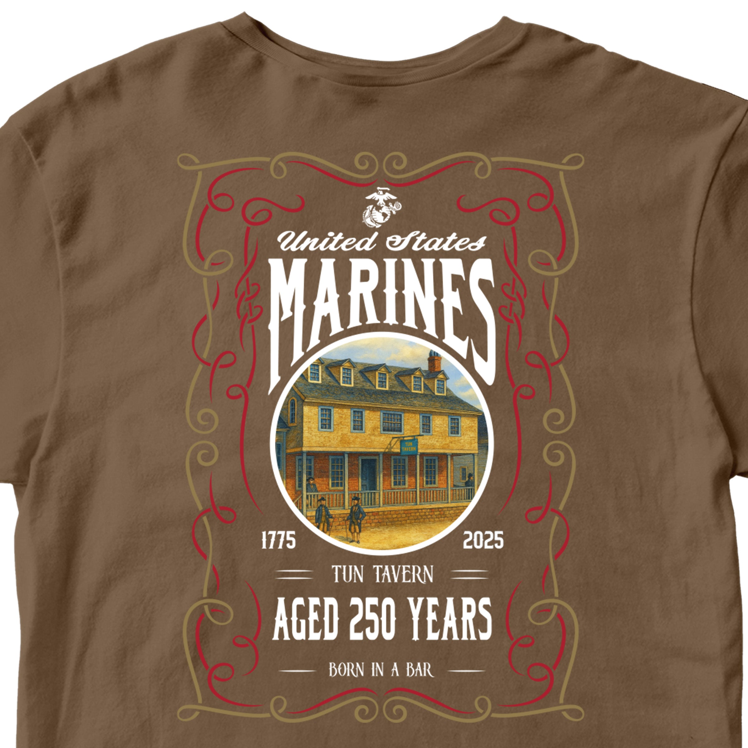 250th USMC Birthday Tun Tavern T-Shirt <br> MADE IN USA