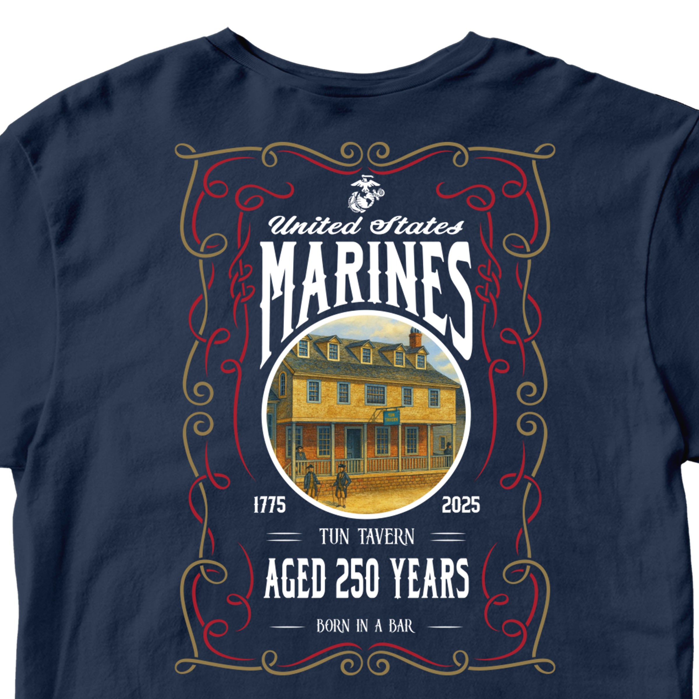 250th USMC Birthday Tun Tavern T-Shirt <br> MADE IN USA