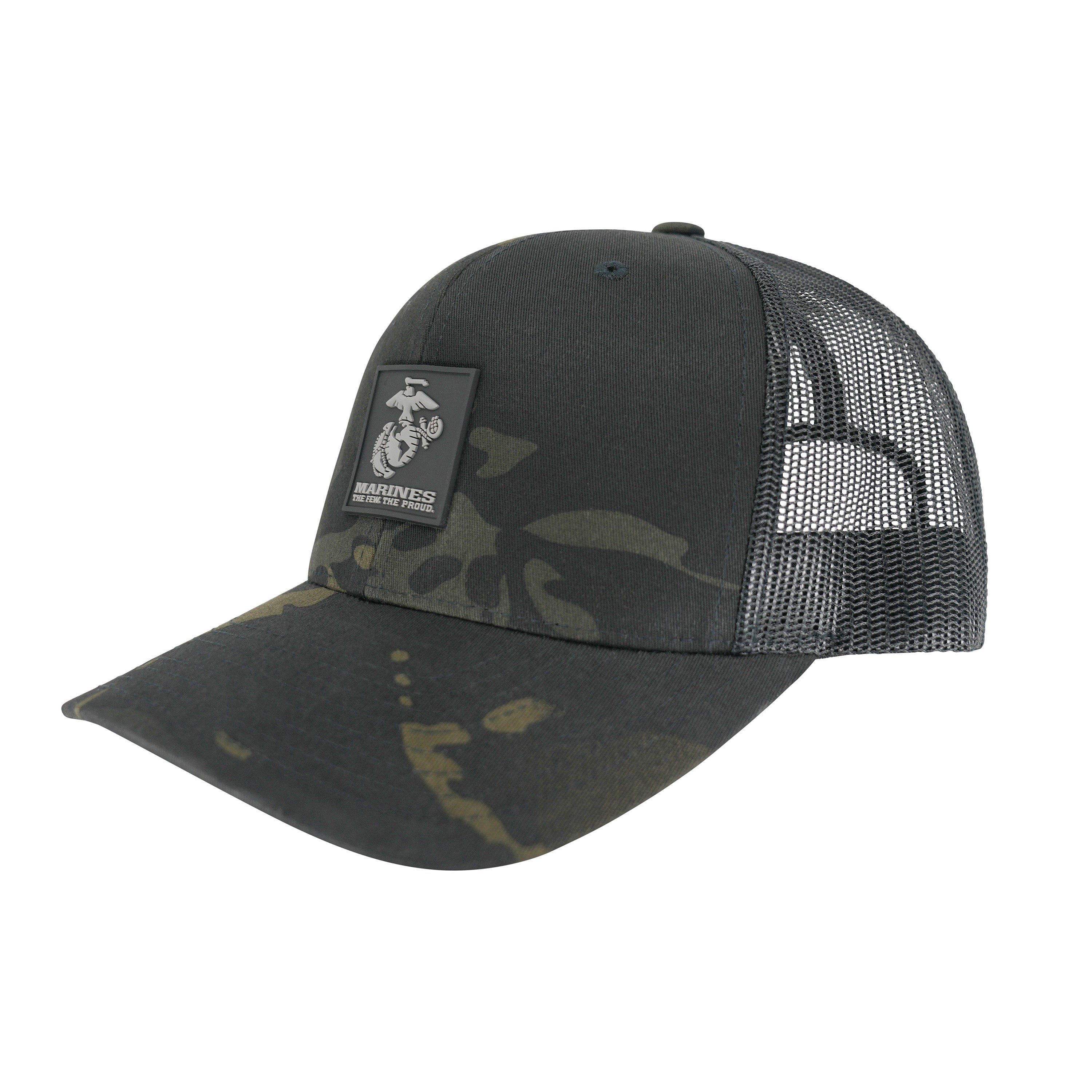 Marines Multicam Trucker Hat <br> Snapback Rubber EGA Patch