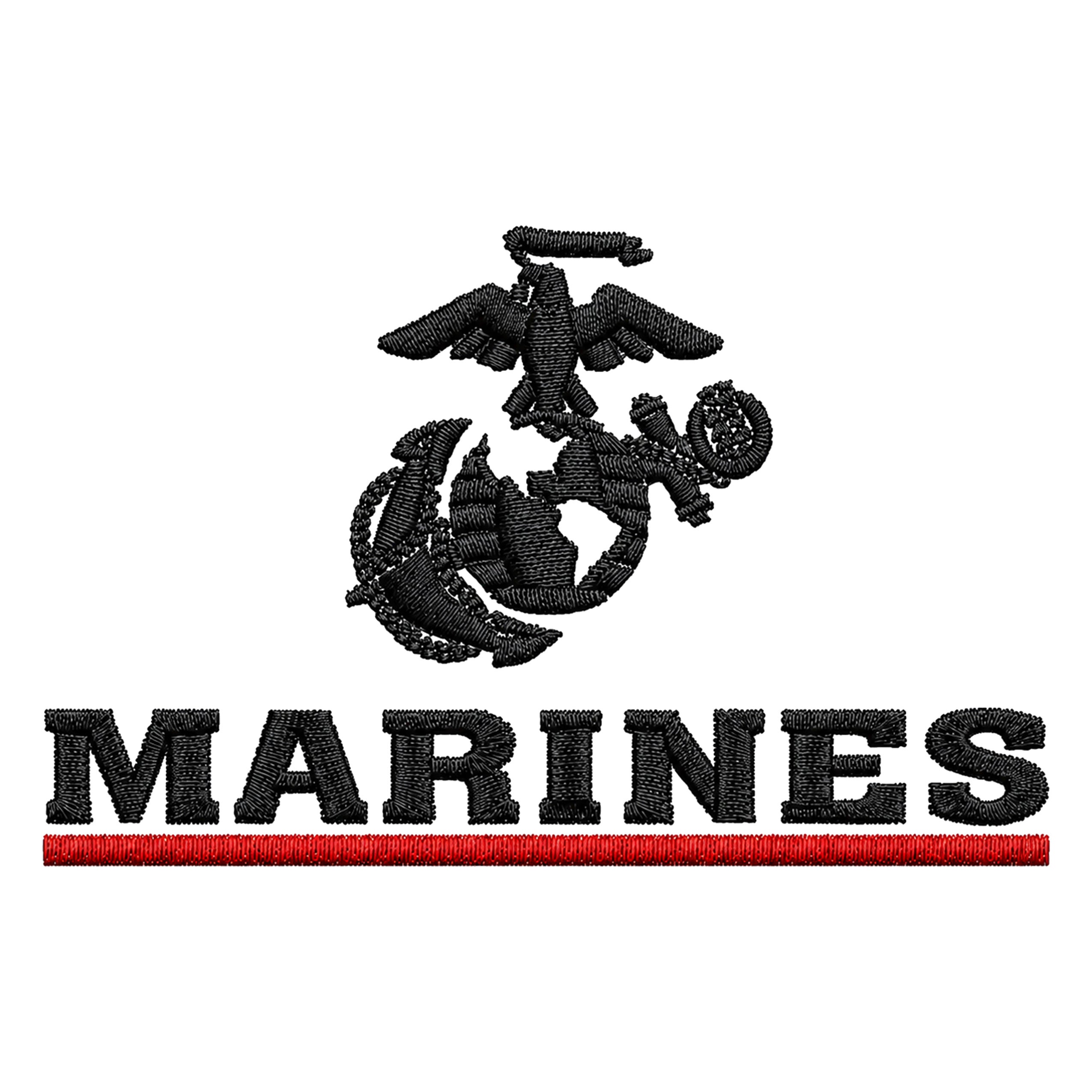 Limited Edition Marines Red Line EGA Embroidered Denim Shirt Jacket