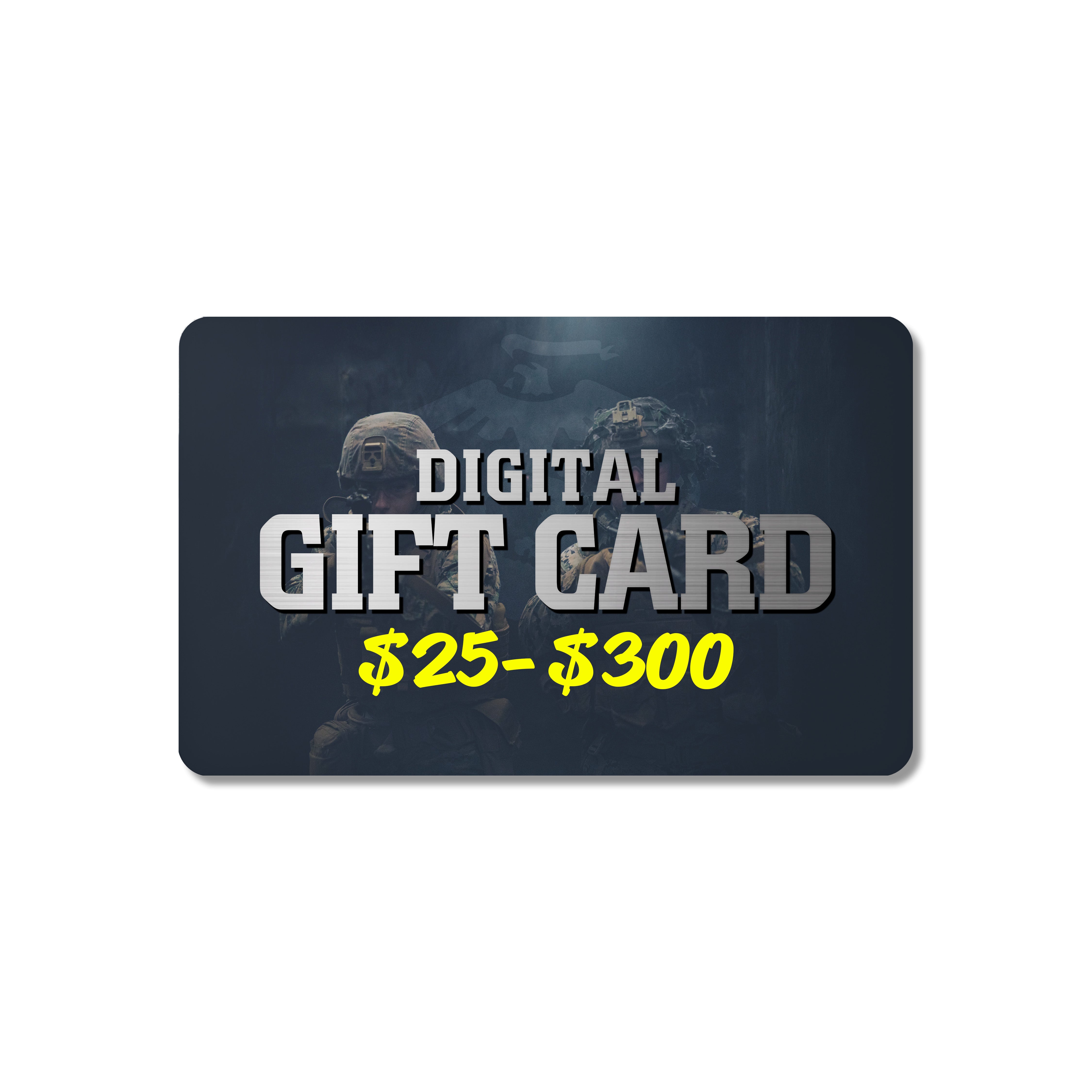 Online digital gift card for Marine Corps Gift Shop, available instantly by email. USMC Gift Card. Marines Digital Gift Card