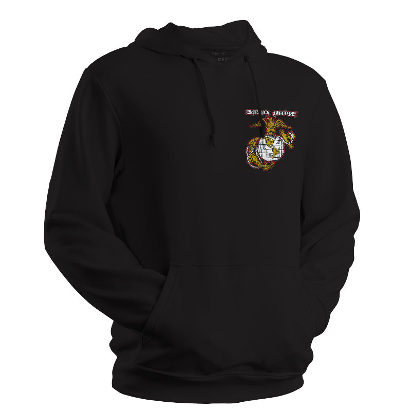 USMC Old Time EGA Patch Embroidered Marine Corps Hoodie