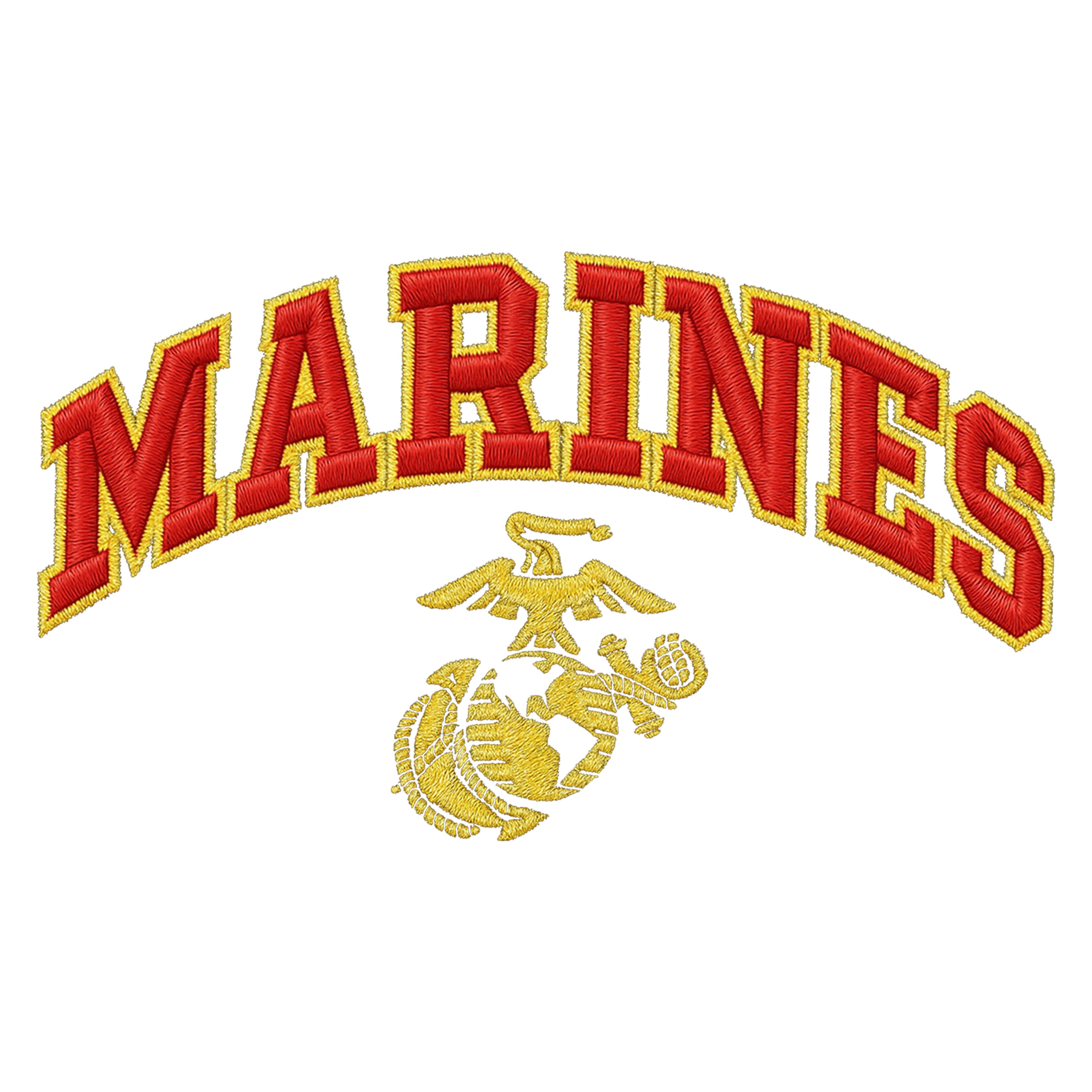 Marines Arch & Emblem Embroidered Hat <br> Flexible Fit USMC Cover