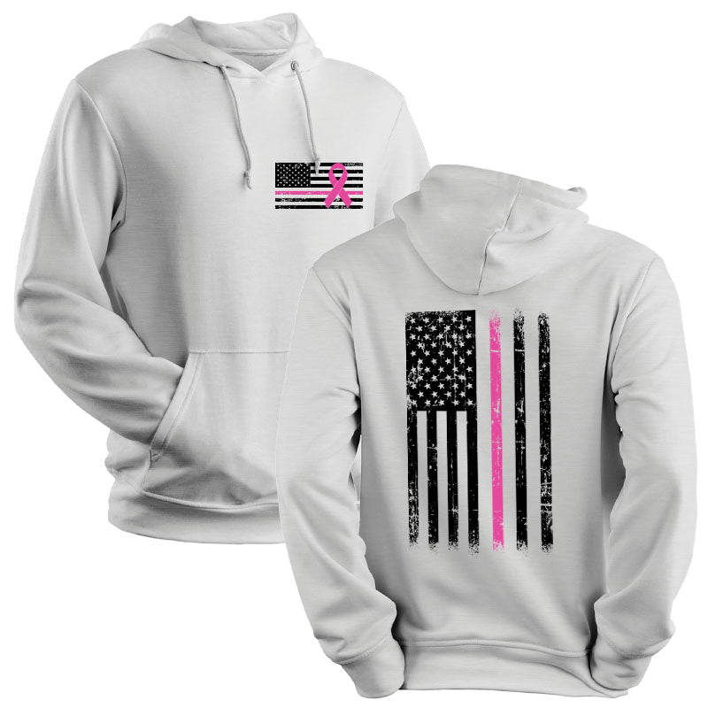 The Thin Pink Line Cancer Awareness Hoodie - Support Cancer Research