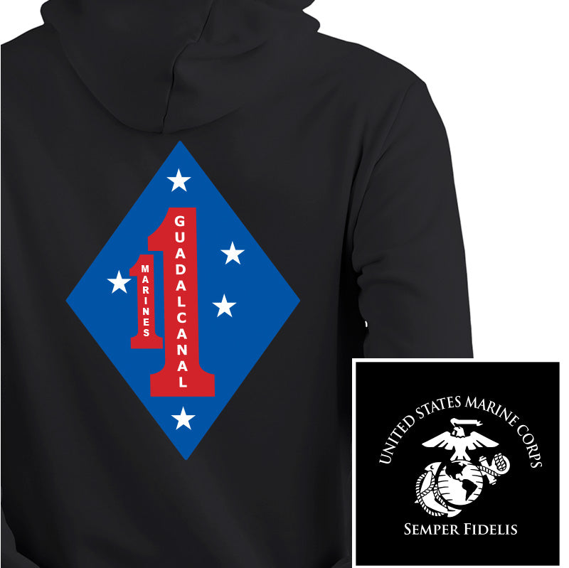 1st Marine Regiment USMC Unit Hoodie