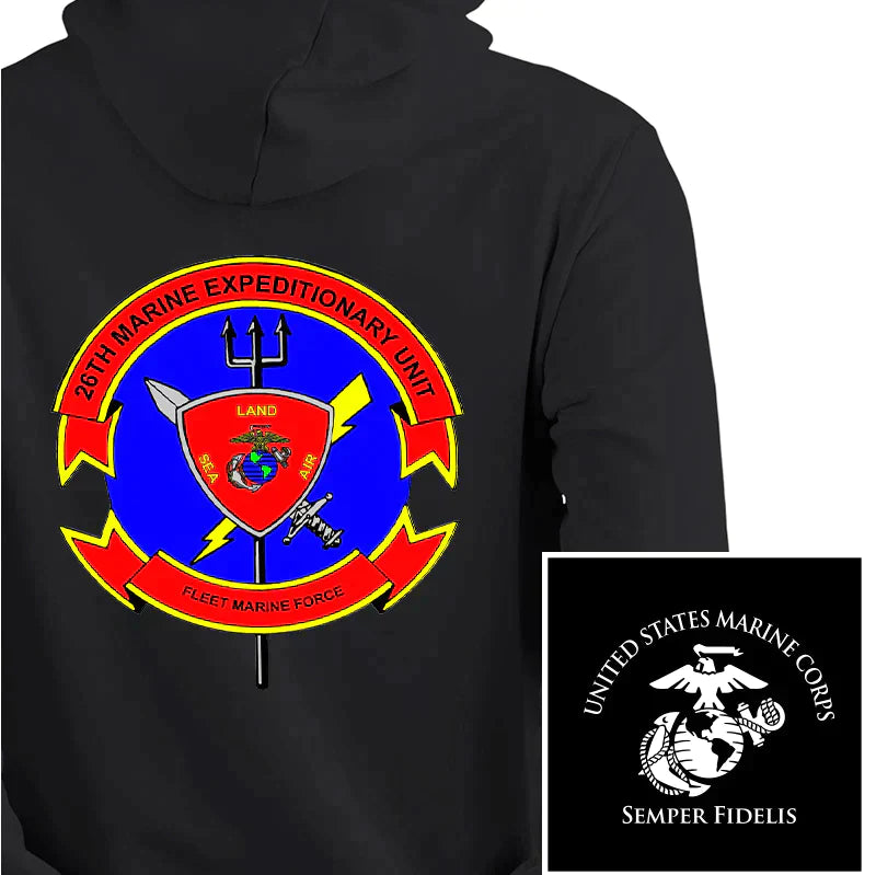 26th Marine Expeditionary Unit USMC Unit hoodie, 26th MEU USMC Unit Logo sweatshirt, USMC gift ideas, Marine Corp gifts women or men, USMC unit logo gear, USMC unit logo sweatshirts