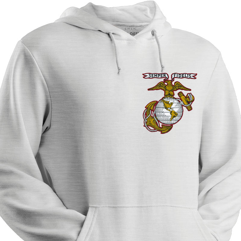 USMC Old Time EGA Patch Embroidered Marine Corps Hoodie