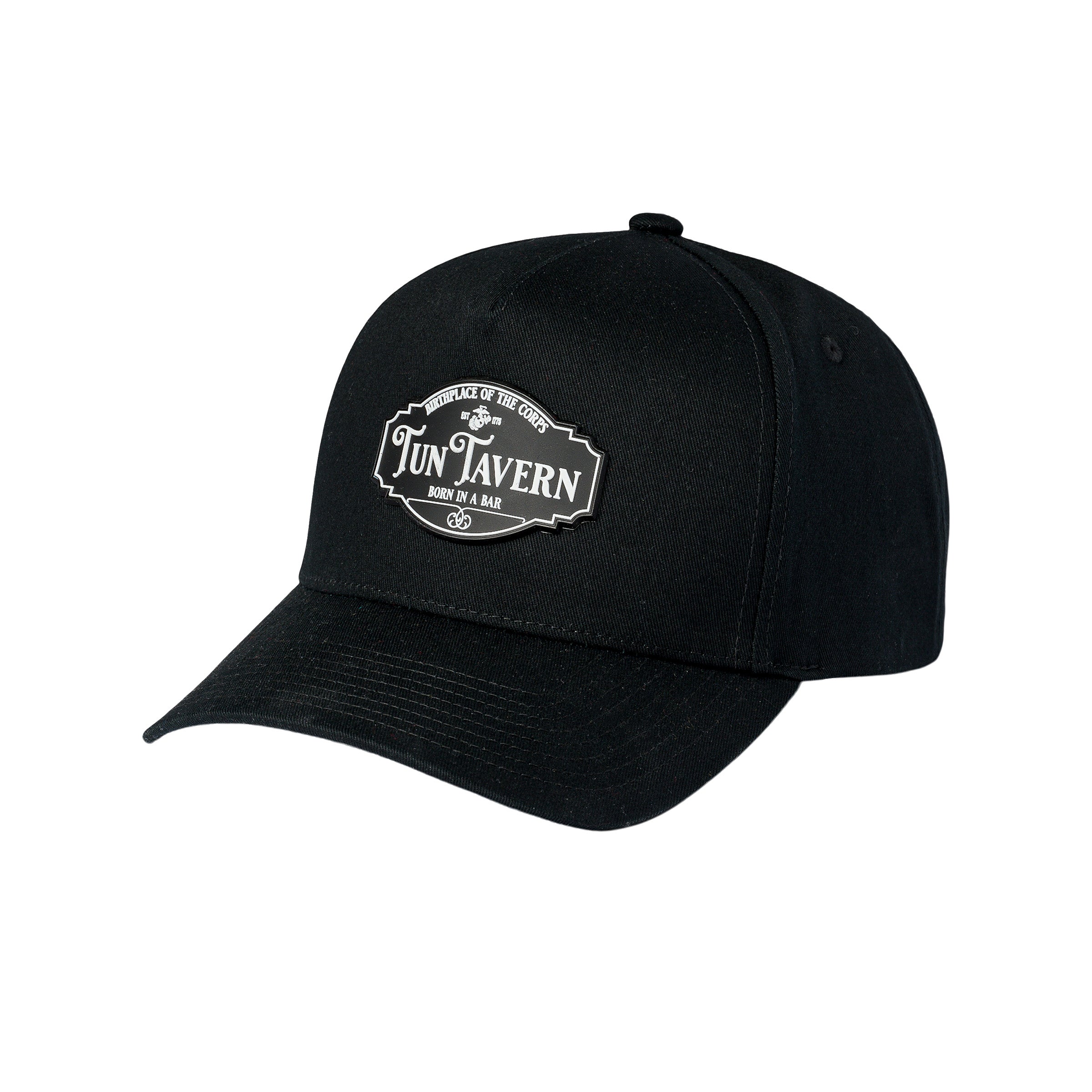 Marines Tun Tavern Rubber Patch Hat <br> Flexible Fit USMC Cover