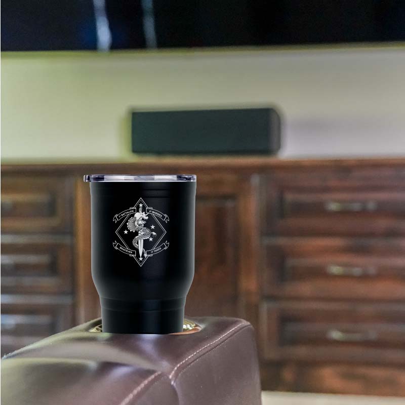 1st Bn 4th Marines logo tumbler coffee cup travel mug first battalion fourth marines