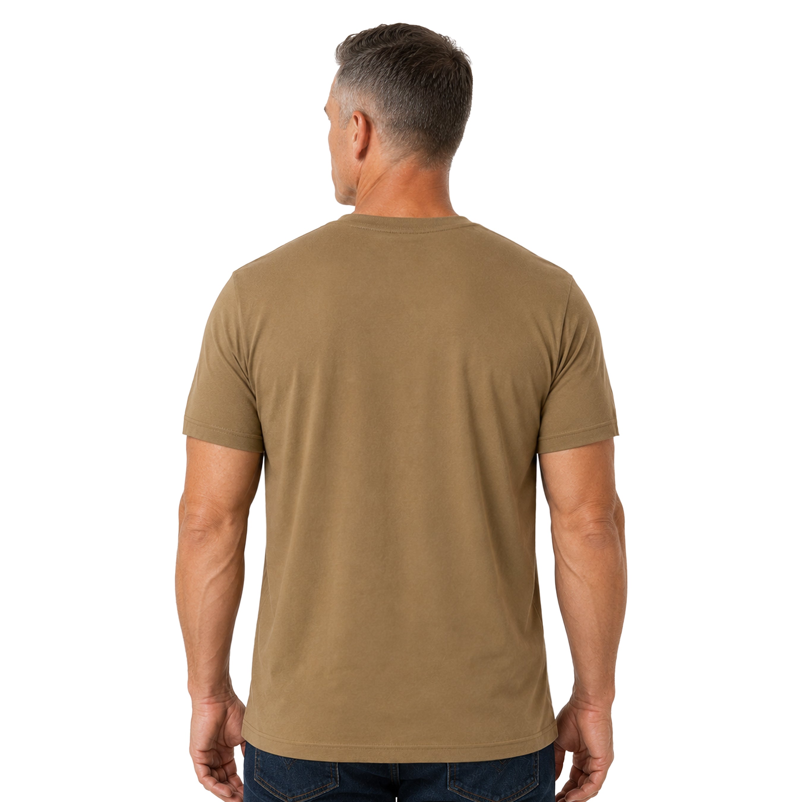 USMC Split Flag & EGA T-Shirt - Coyote Brown