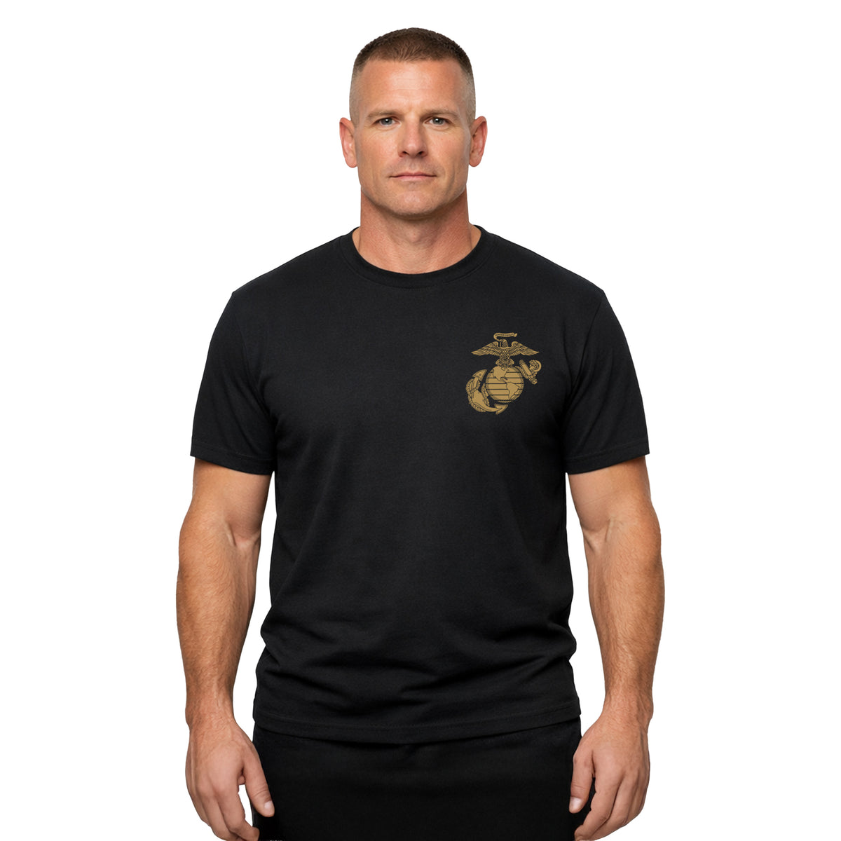 Black USMC 251st Birthday T-shirt with Eagle Globe and Anchor chest design