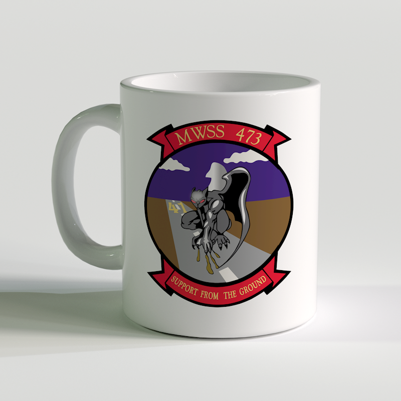 MWSS-473 Unit Coffee Mug, Marine Wing Support Squadron 473, USMC Unit Coffee Mug