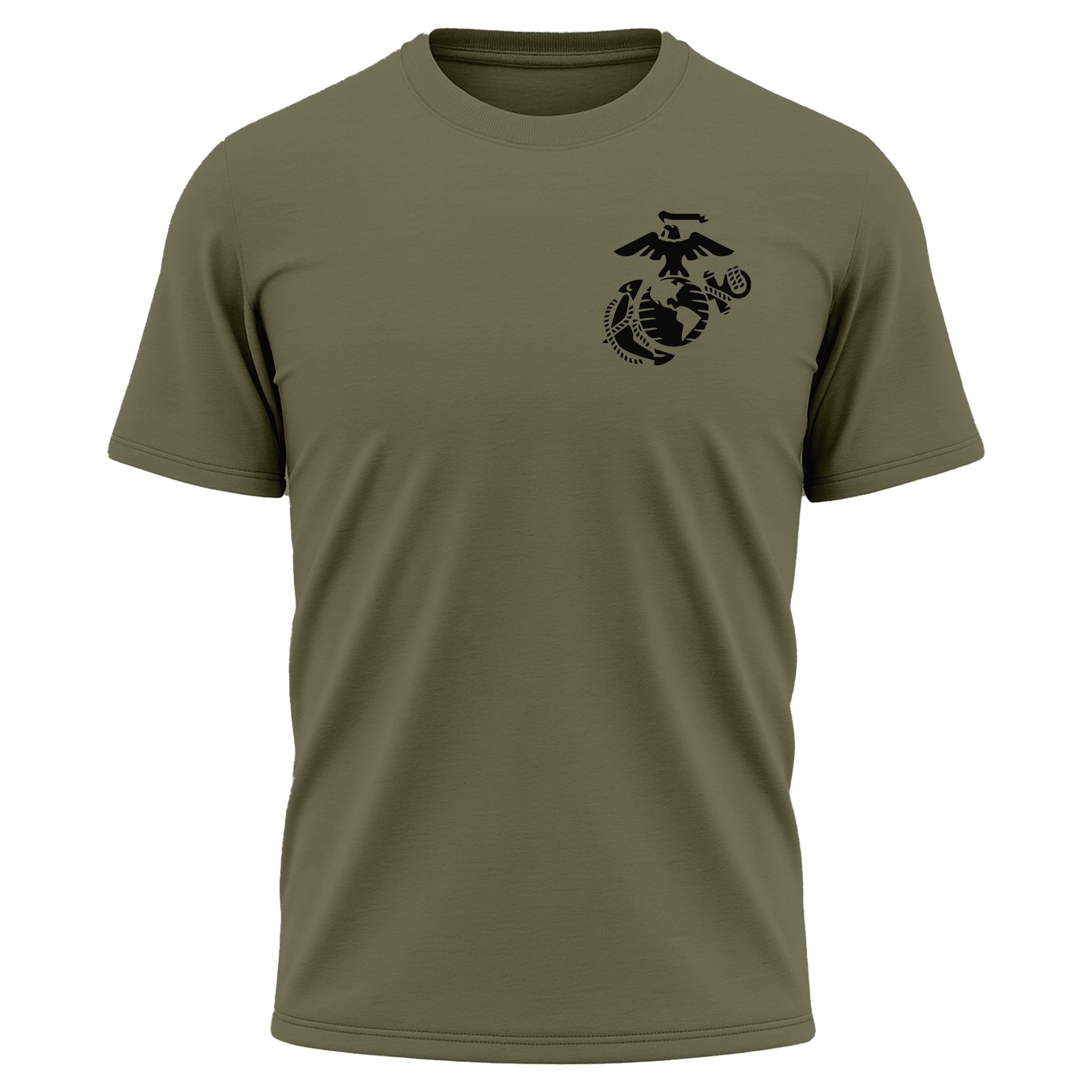 Marines 250th Birthday Performance T-shirt featuring Iwo Jima Flag Raising and 'United States Marine Corps Birthday' text. USMC 250th anniversary tee.
