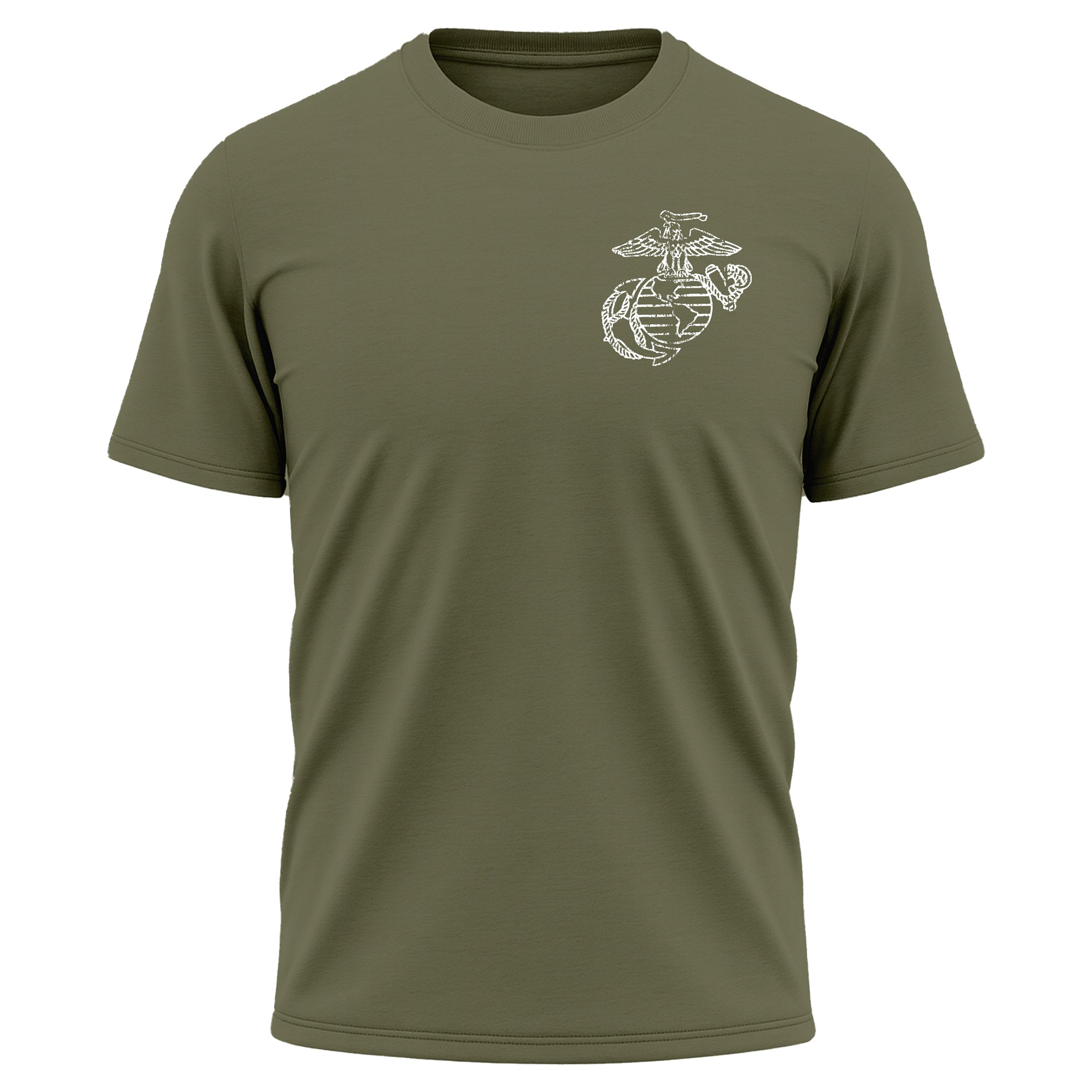 Green USMC Performance T-shirt with EGA