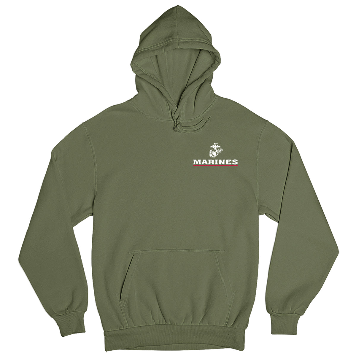 OD Green USMC My Other Birthday Is November 10th hoodie with Marines Red Line EGA chest seal