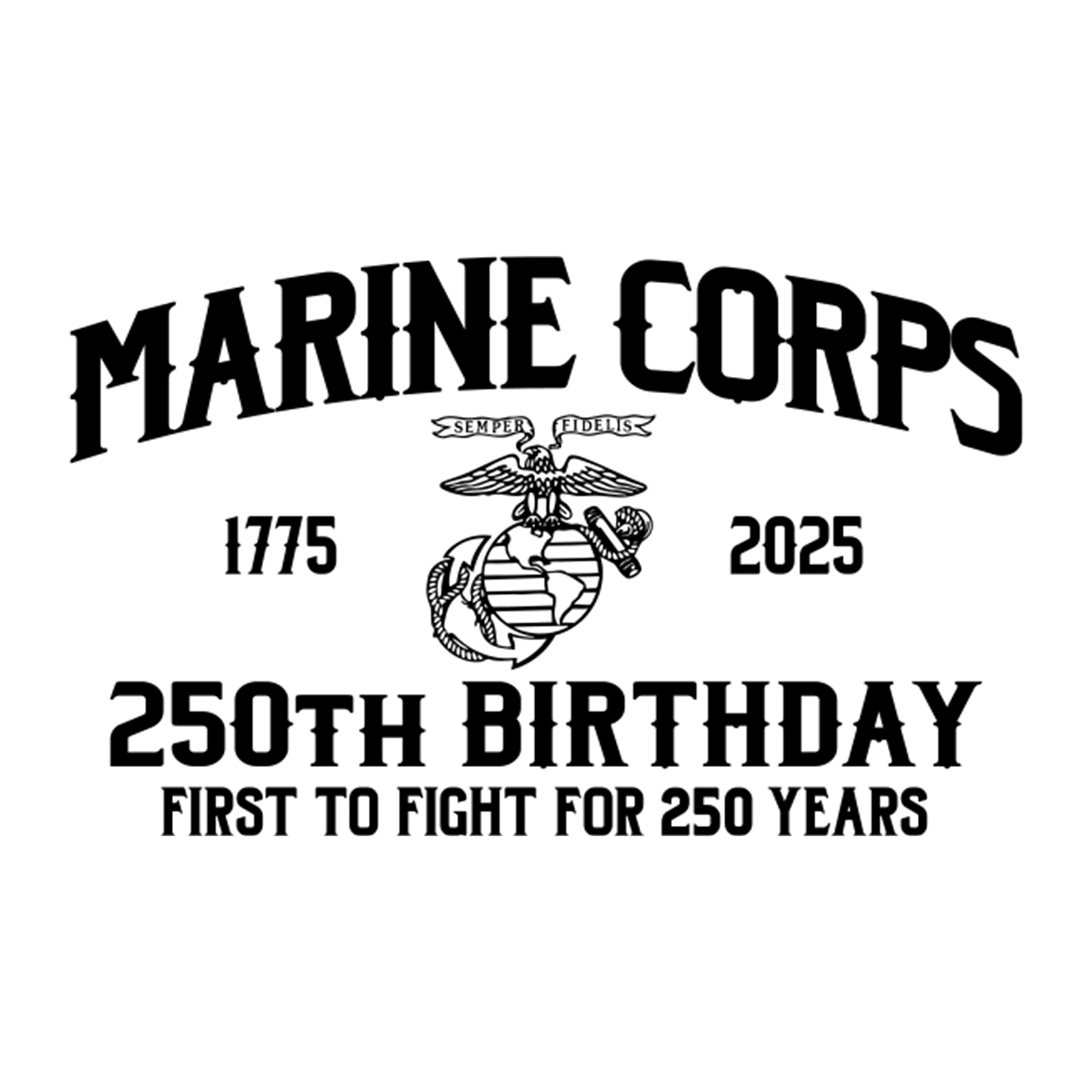 USMC 250th birthday Eagle, Globe, and Anchor chest seal