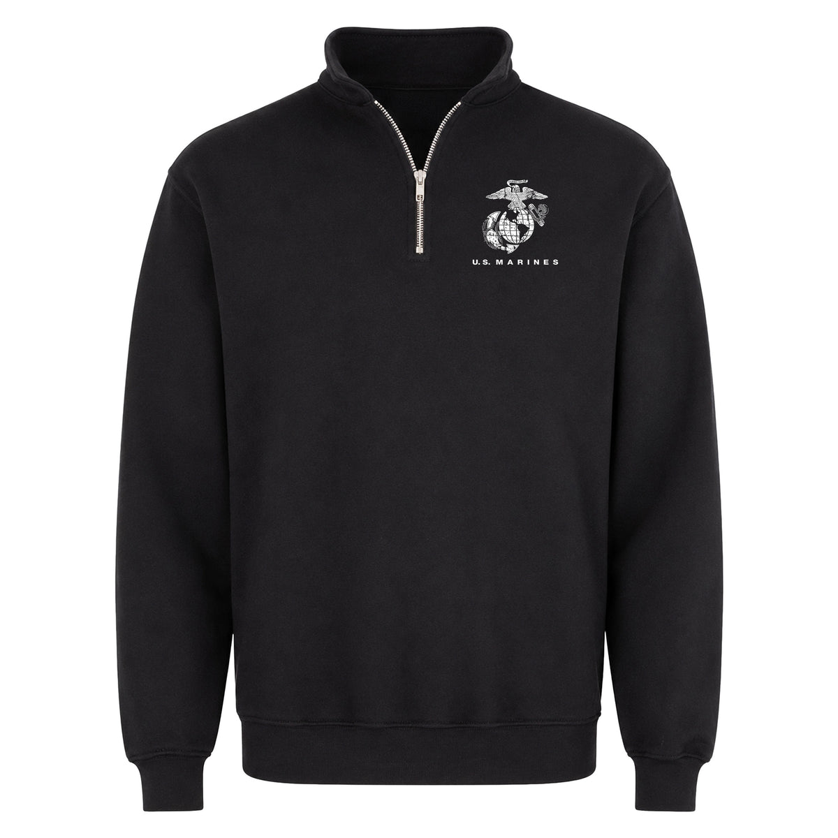 Black U.S. Marines Global Guardian EGA midweight quarter-zip pullover