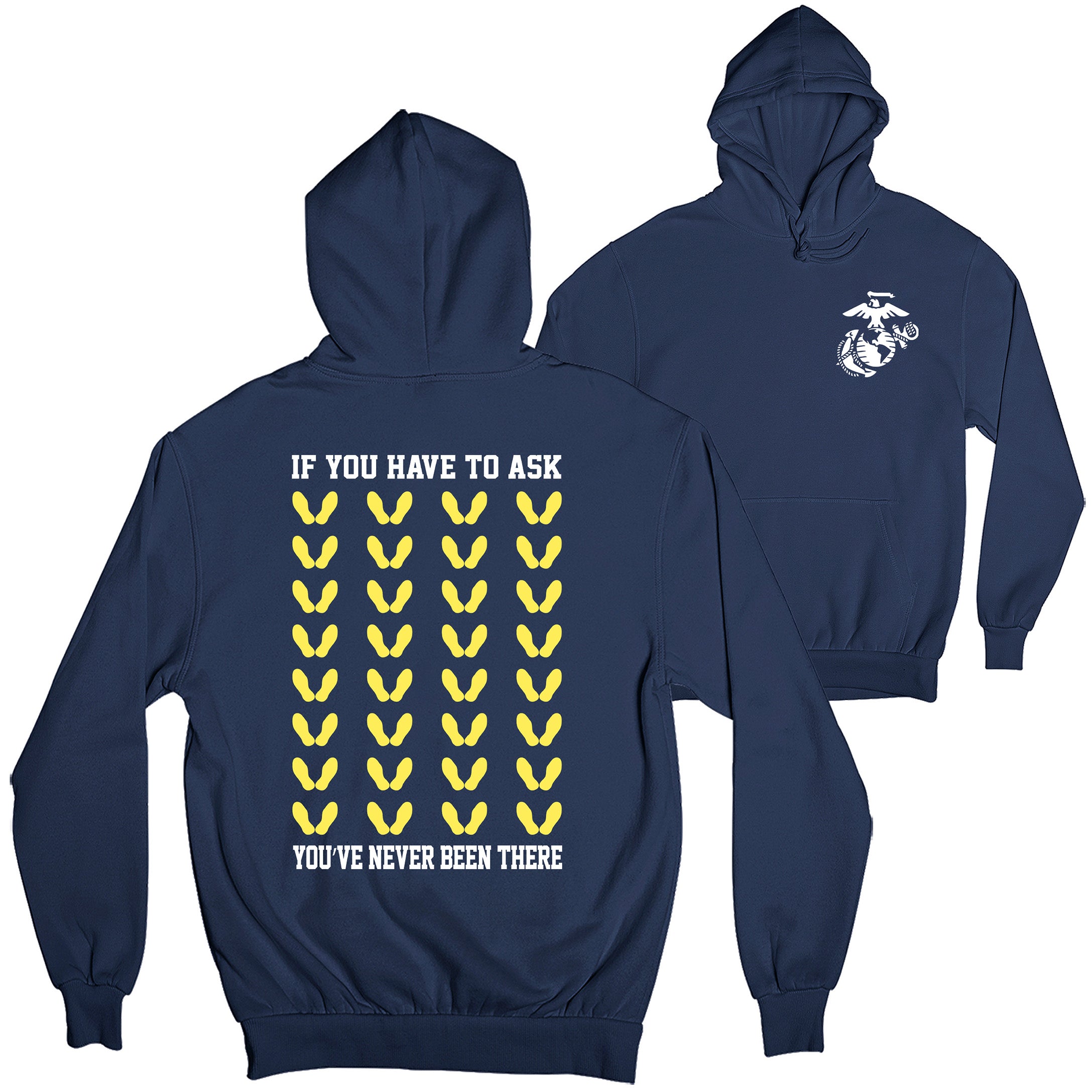 Marines Yellow Footprints Hoodie