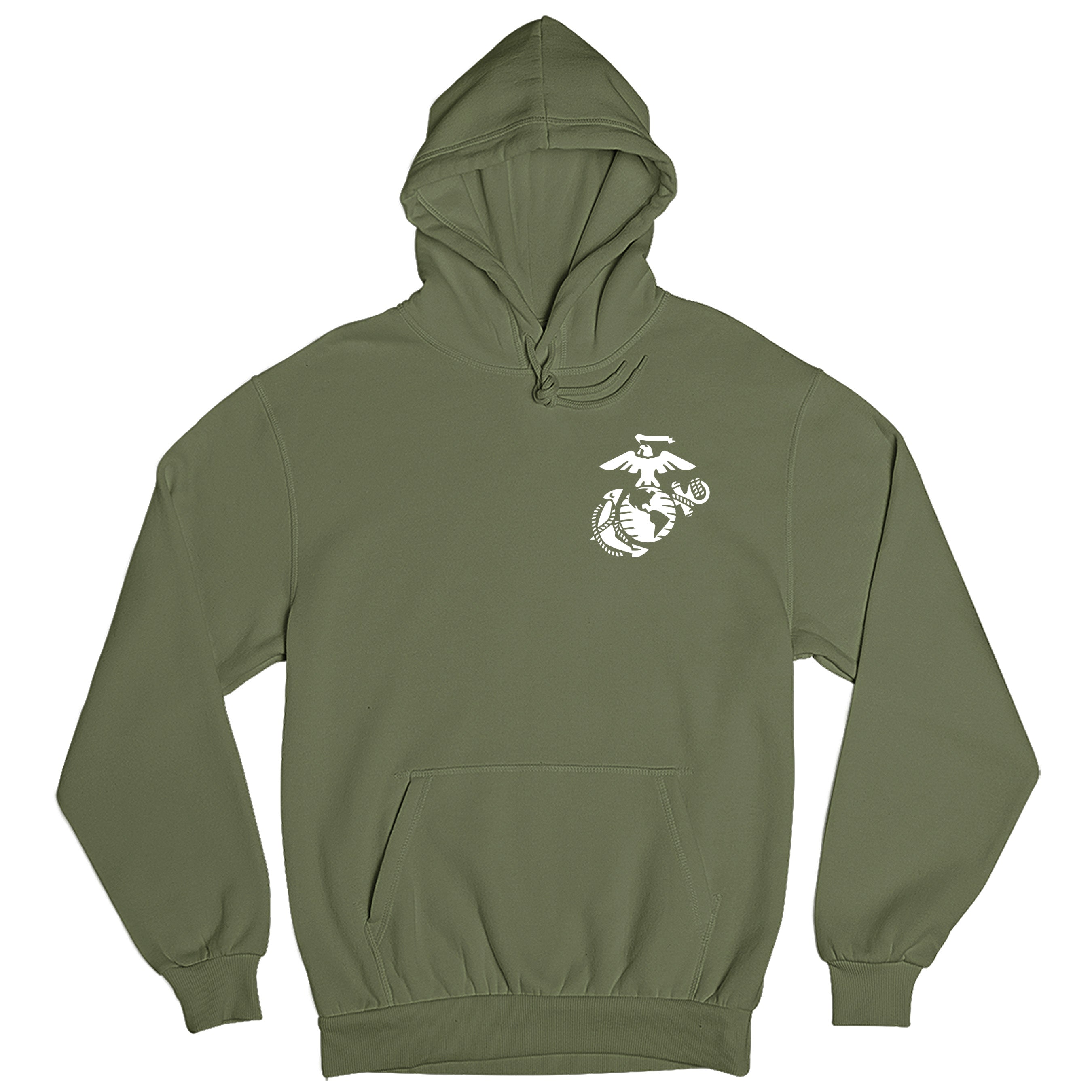 USMC 250th Birthday hoodie featuring front chest Eagle, Globe, and Anchor emblem