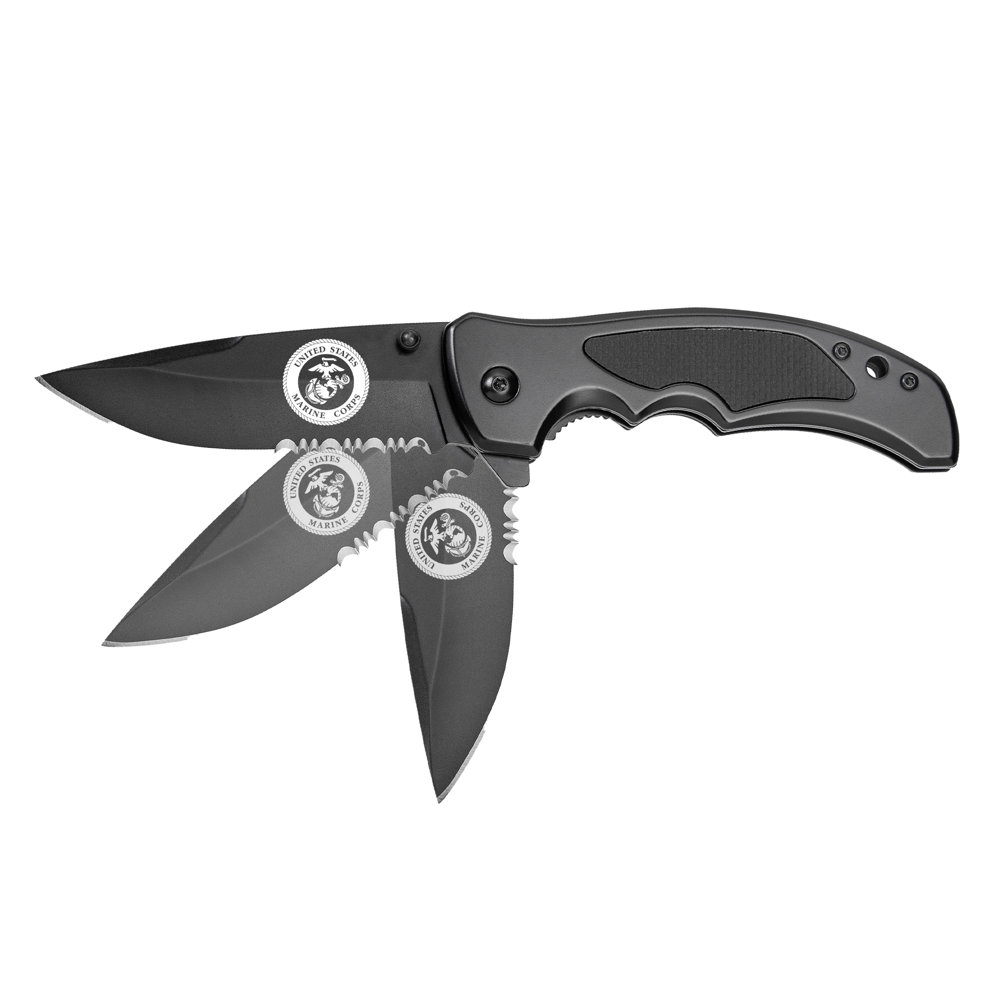 USMC MVP 1805-SOT Black Stealth Tactical Pocket Knife