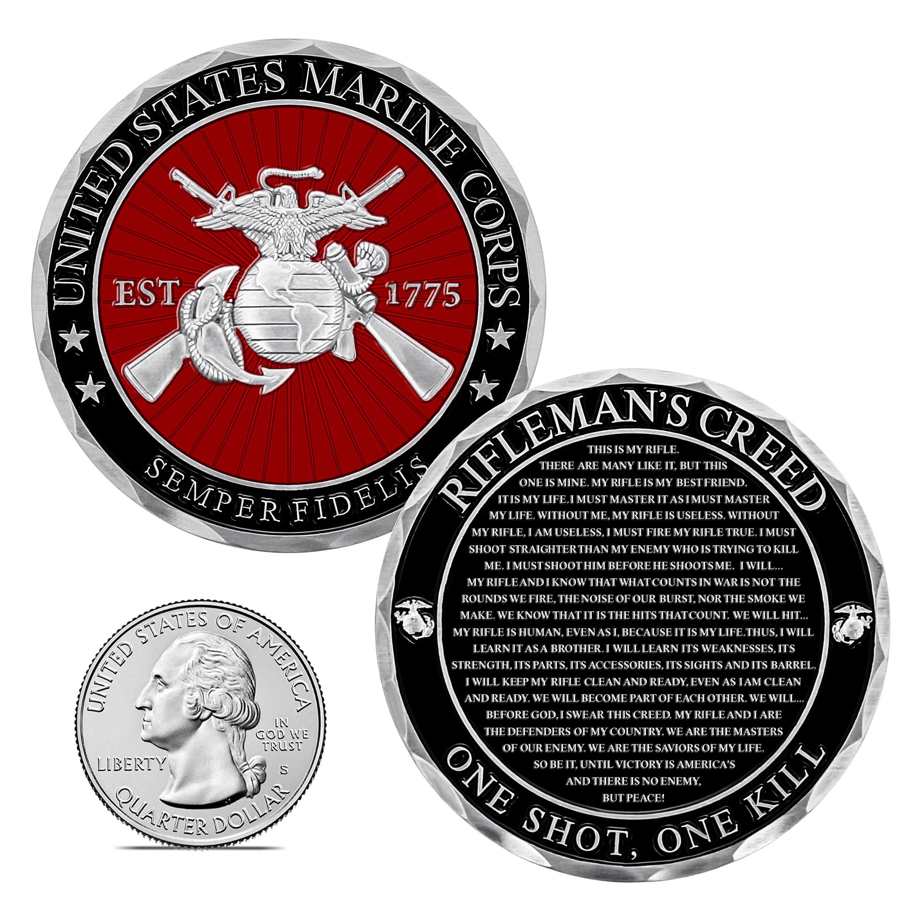 usmc riflemans creed challenge coin