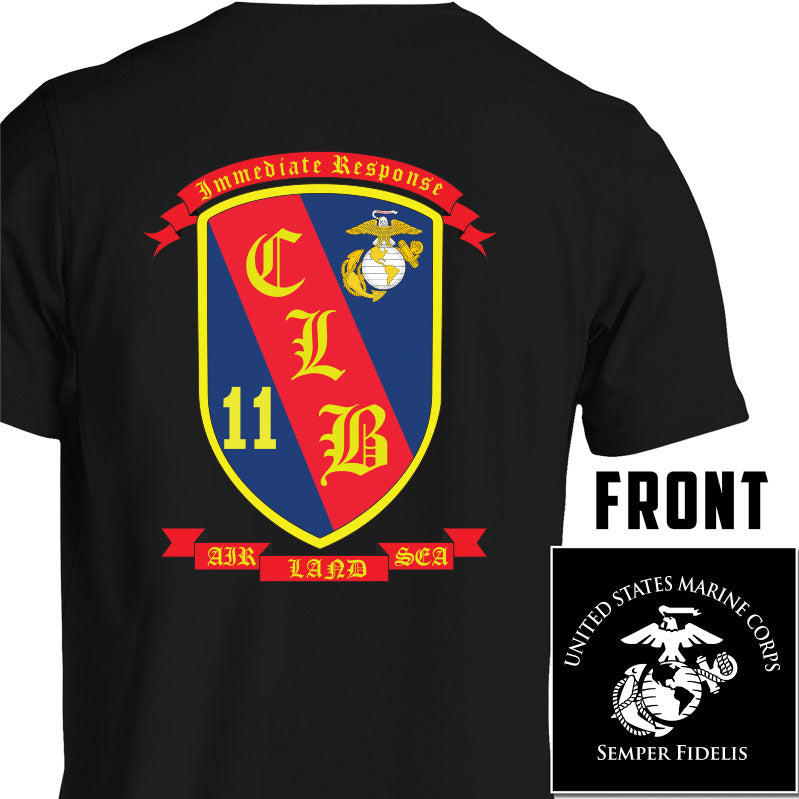 CLB-11 USMC Unit T-Shirt-Combat Logistics Battalion 11