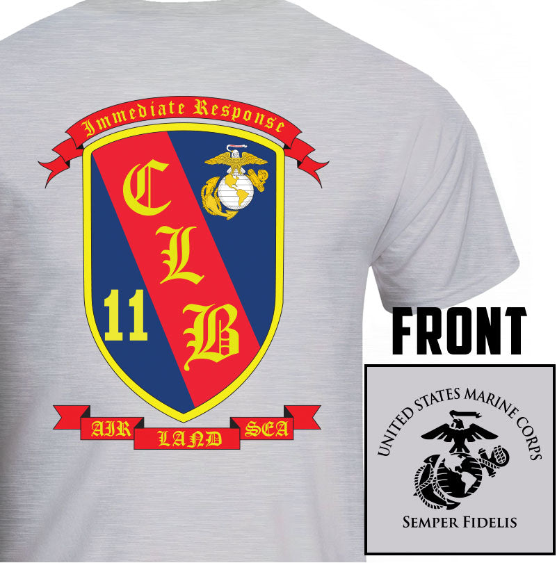 CLB-11 USMC Unit T-Shirt-Combat Logistics Battalion 11