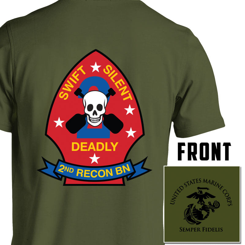 2nd Reconnaissance Battalion (2nd Recon) USMC Unit T-Shirt
