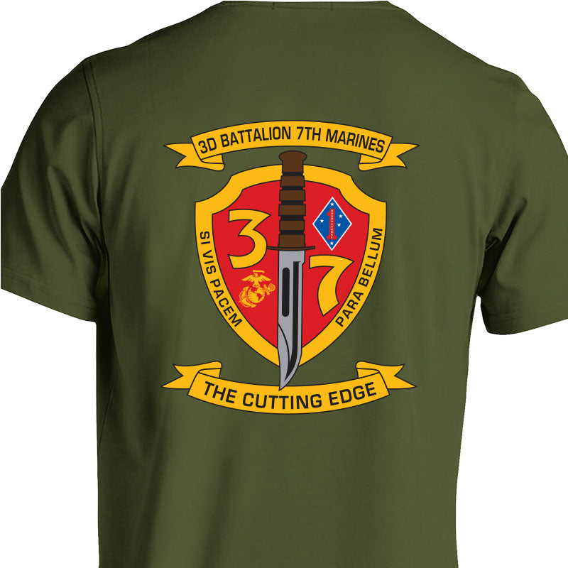 3rd Bn 7th Marines Unit T-Shirt - NEW LOGO