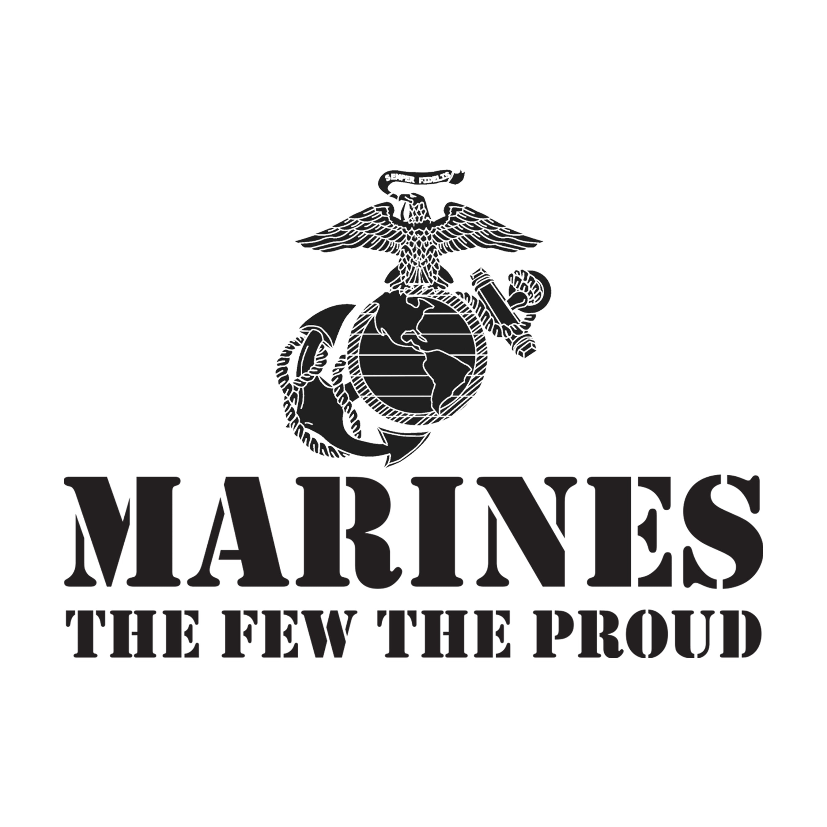 Marines The Few The Proud Chest Seal Women's Jersey T-shirt