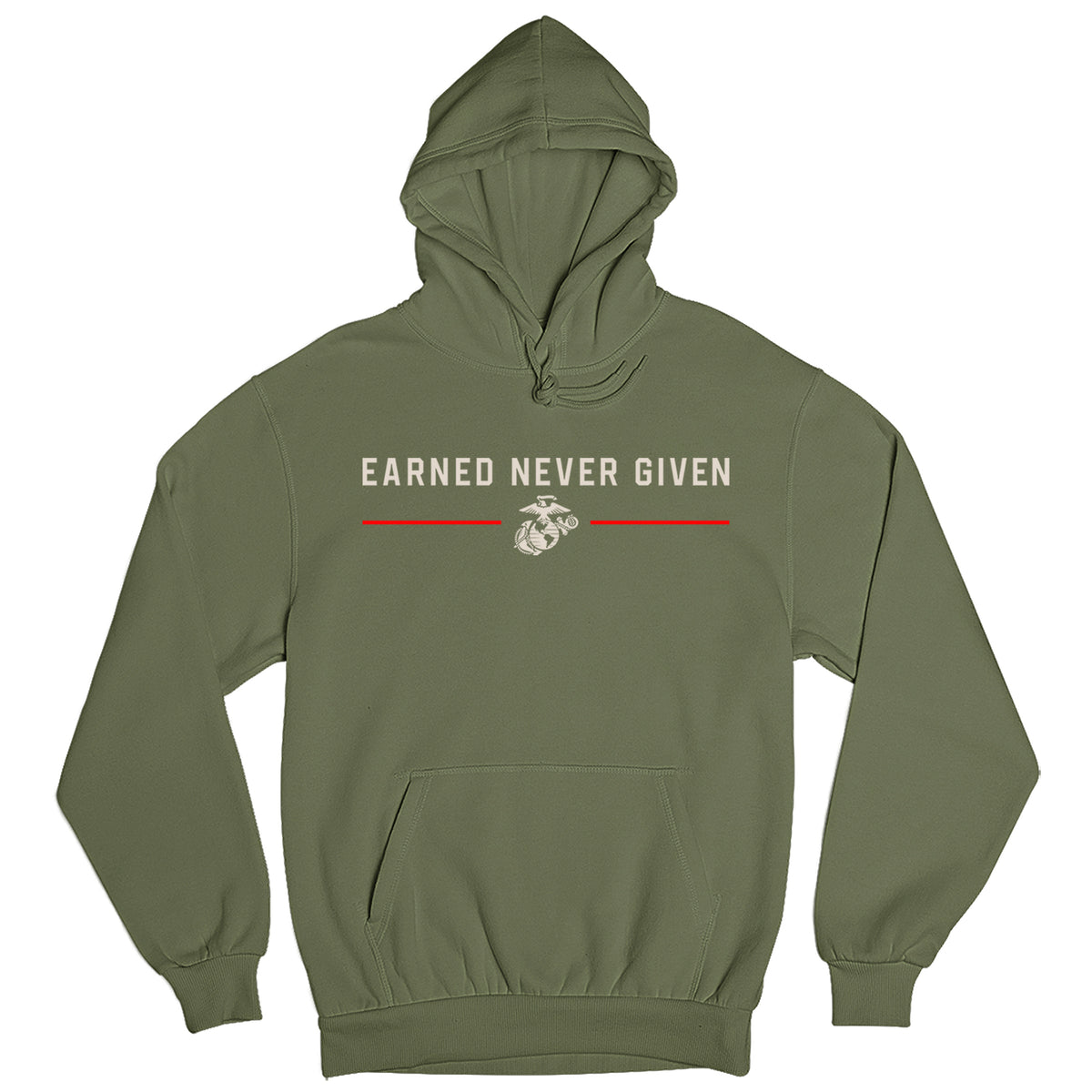 USMC The Title Is Earned Never Given Hoodie