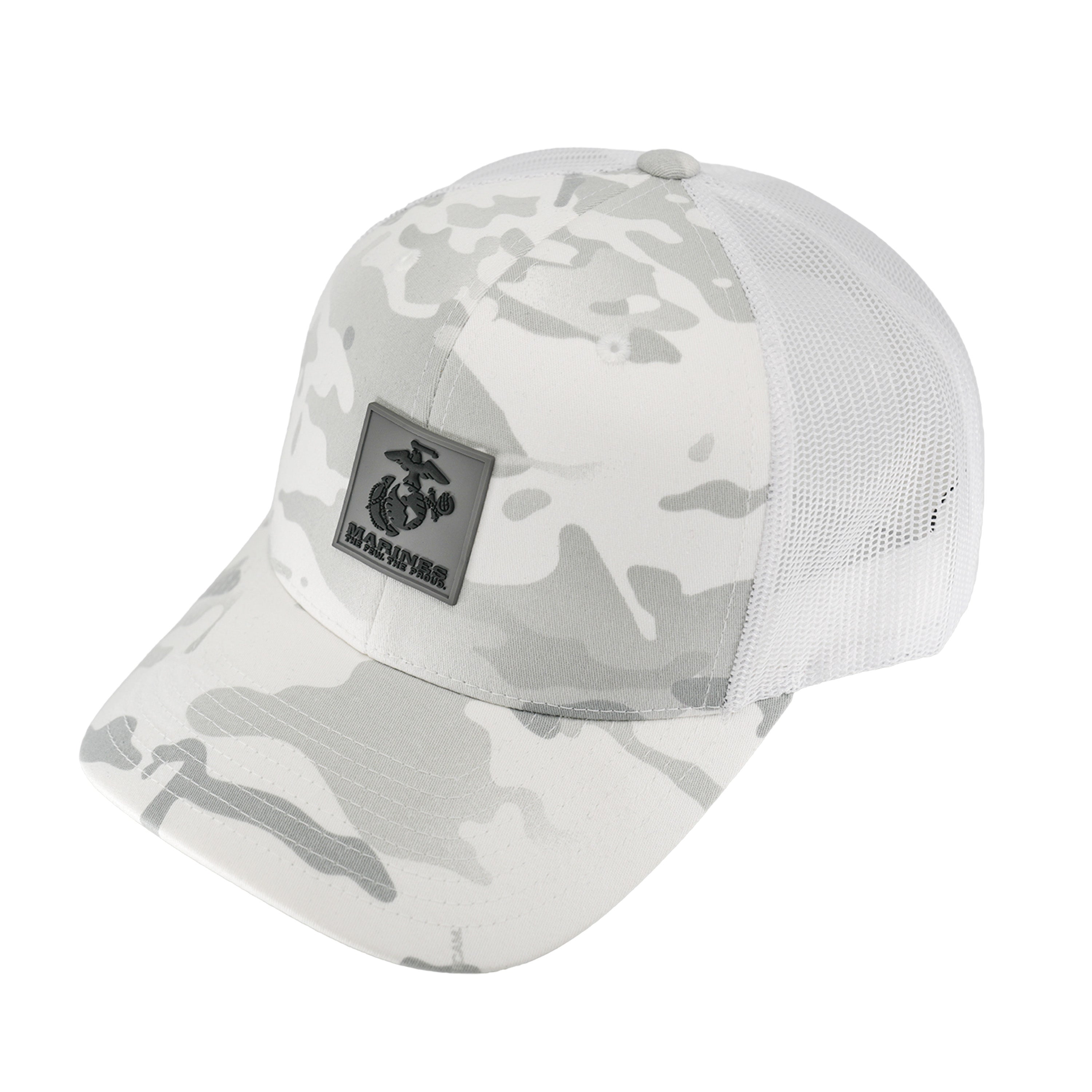 Marines Multicam Trucker Hat <br> Snapback Rubber EGA Patch