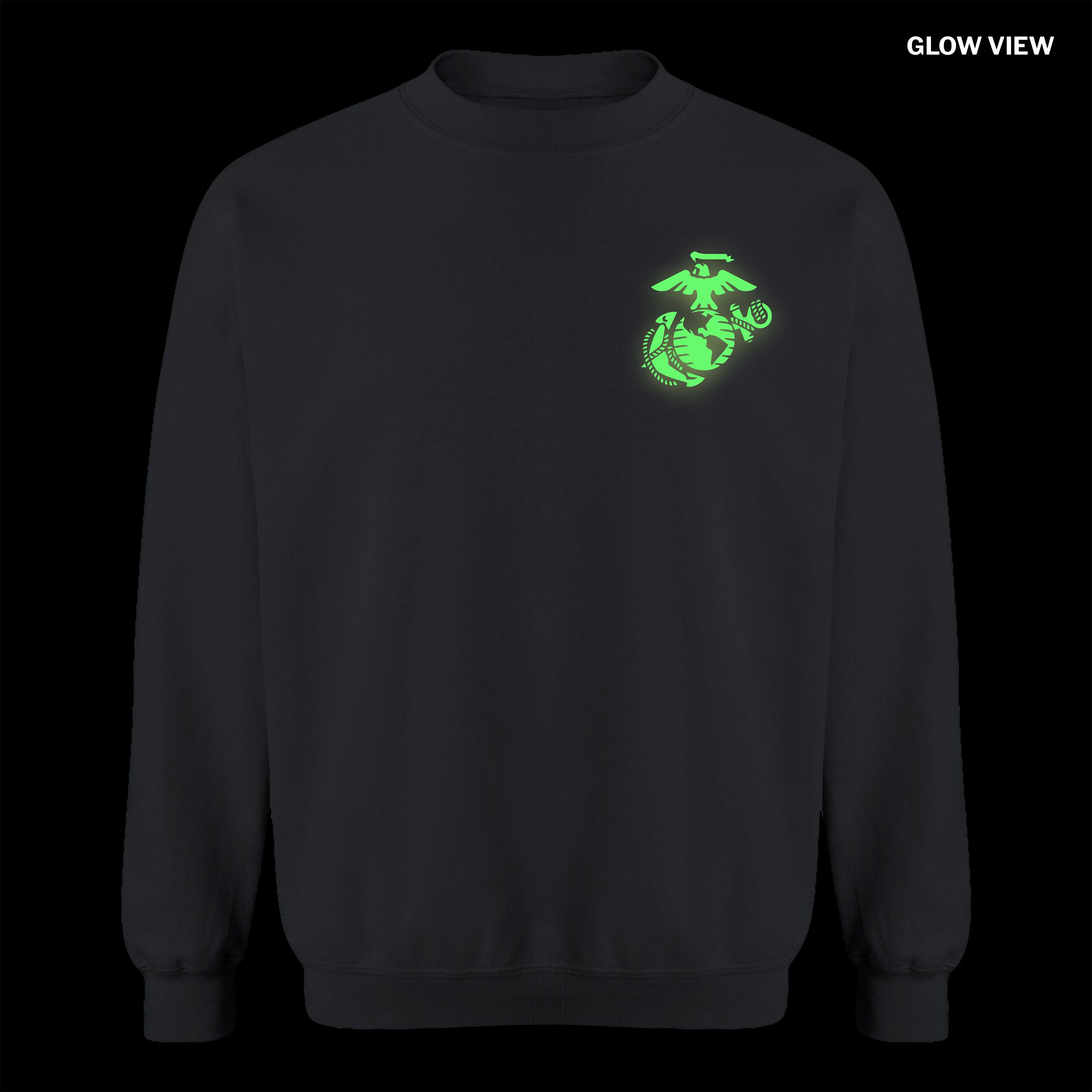 USMC Skull & Stripes Glow-in-the-Dark Halloween Sweatshirt