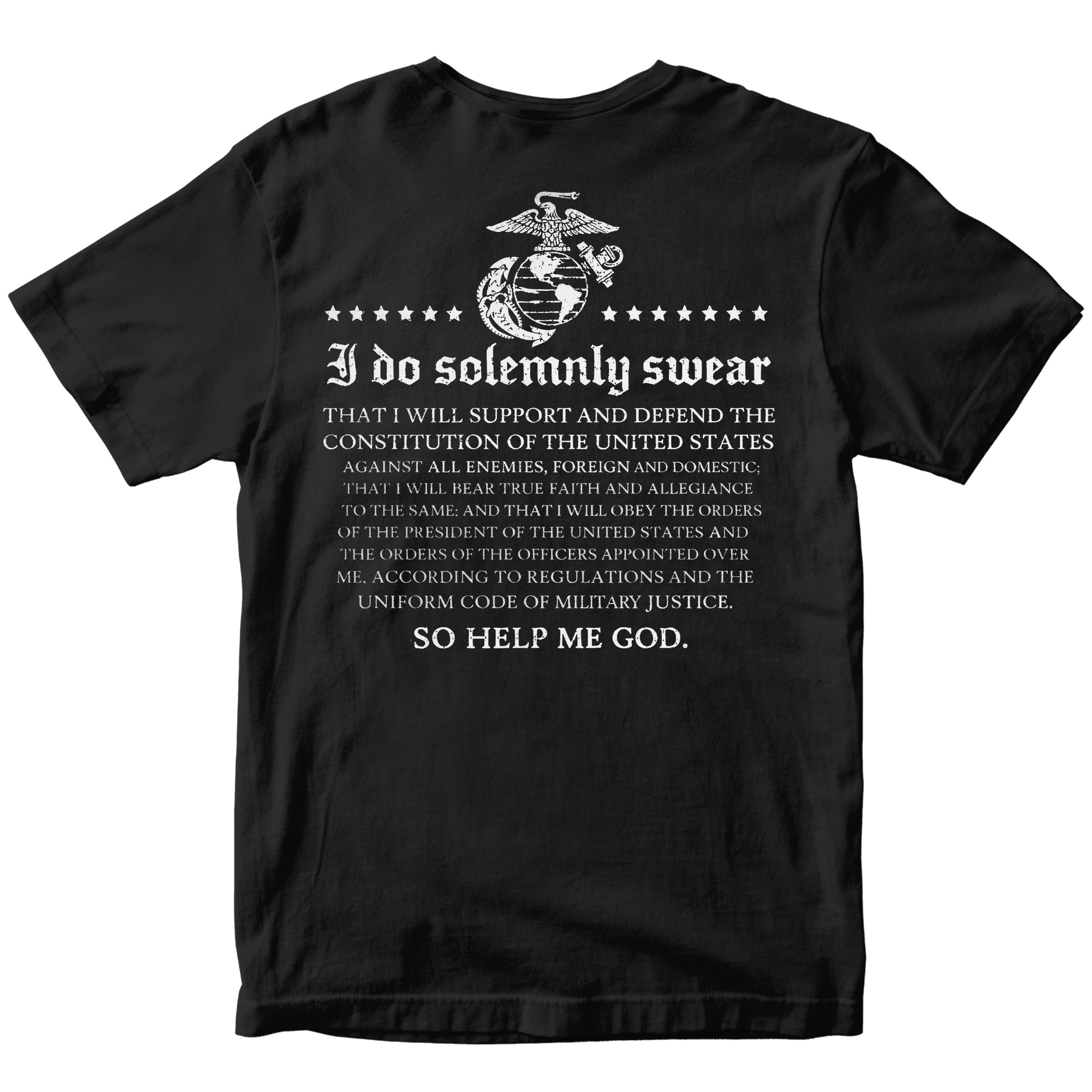 USMC Oath of Enlistment T-shirt with full oath text.