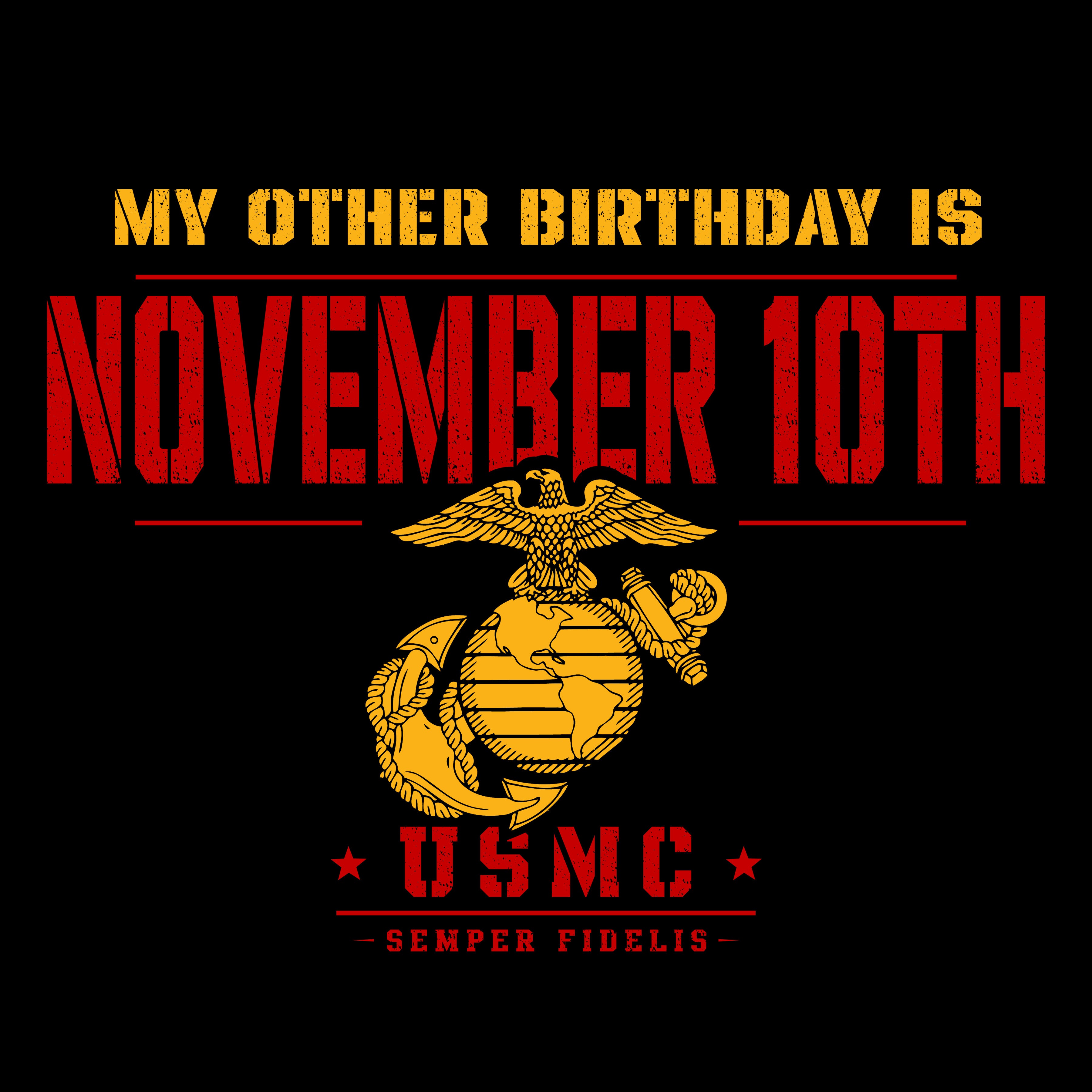 Marines November 10th Semper Fi Birthday T-Shirt