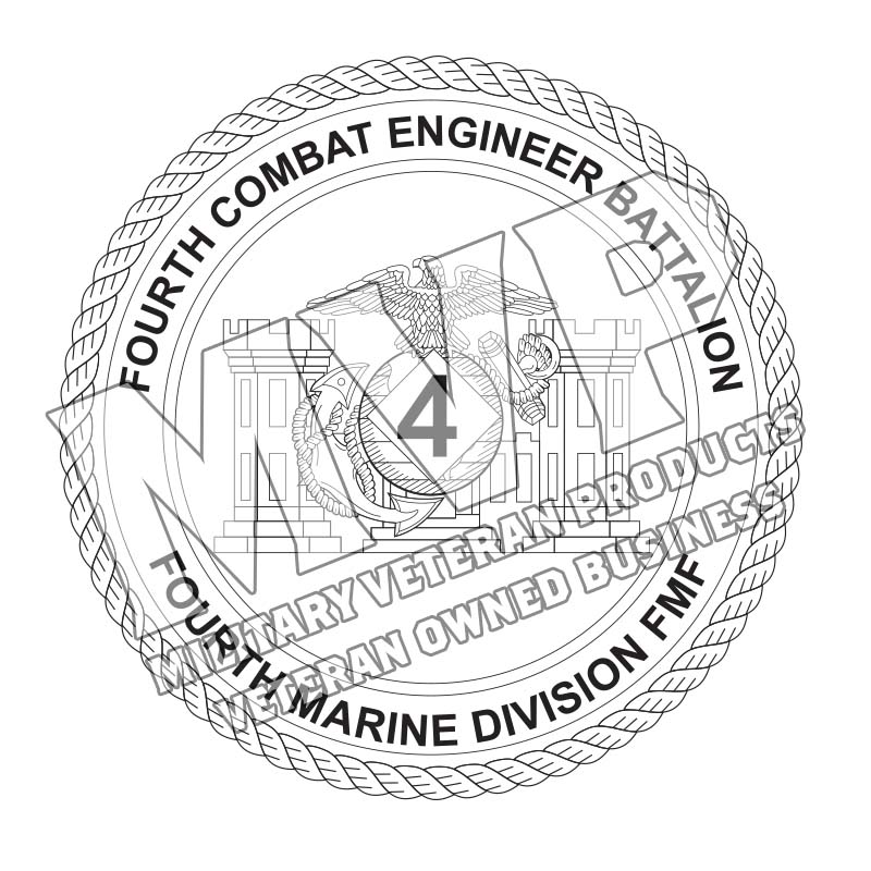 Fourth Combat Engineer Battalion Unit Logo, 4th CEB USMC Unit Logo