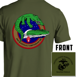 2nd Assault Amphibian Battalion USMC Unit T-Shirt, 2d AABN USMC Unit logo, USMC gift ideas for men, Marine Corp gifts men or women 2nd AABN 