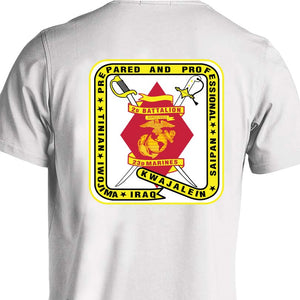 2d Battalion 23rd Marines Unit Logo White Short Sleeve T-Shirt