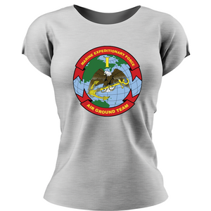 I Marine Expeditionary Force (IMEF), IMEF USMC Unit ladie's T-Shirt, IMEF USMC Unit logo, USMC gift ideas for women, Marine Corp gifts for women IMEF