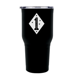 1st Marine Division (1st MARDIV) USMC Unit logo tumbler, 1st MARDIV Tumbler, 1stMARDIV USMC, Marine Corp gift ideas, USMC Gifts