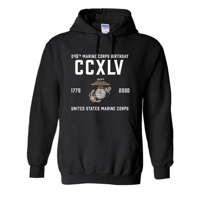 2020 Marine Corps Birthday Hoodie, 245th Marine Corps Birthday Sweatshirt, 245th Marine Corps Birthday Apparel