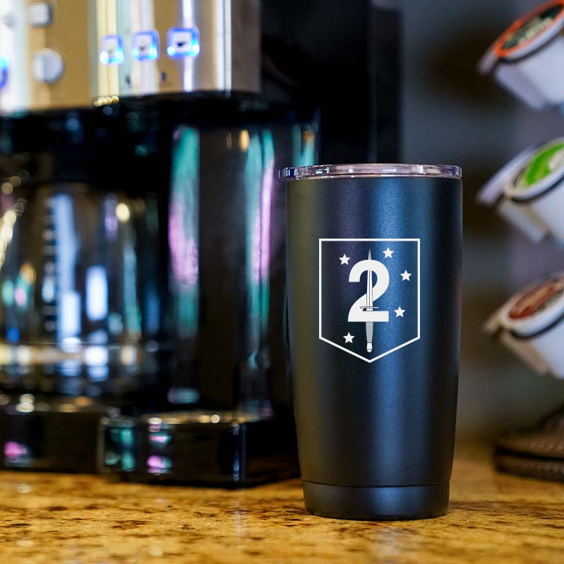 2nd MSOB USMC Unit logo tumbler, 2nd Marine Special Forces coffee cup, 2nd MSOB USMC, Marine Corp gift ideas, USMC Gifts for women 