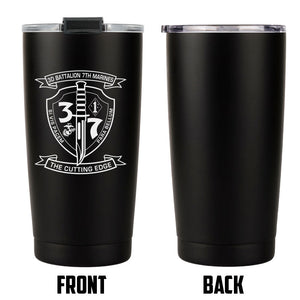 3rd Battalion 7th Marines logo tumbler, 3rd Battalion 7th Marines coffee cup, 3d Battalion 7th Marines USMC, Marine Corp gift ideas, USMC Gifts for women 30oz